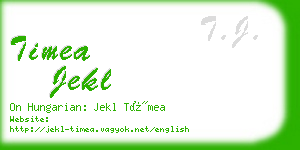 timea jekl business card